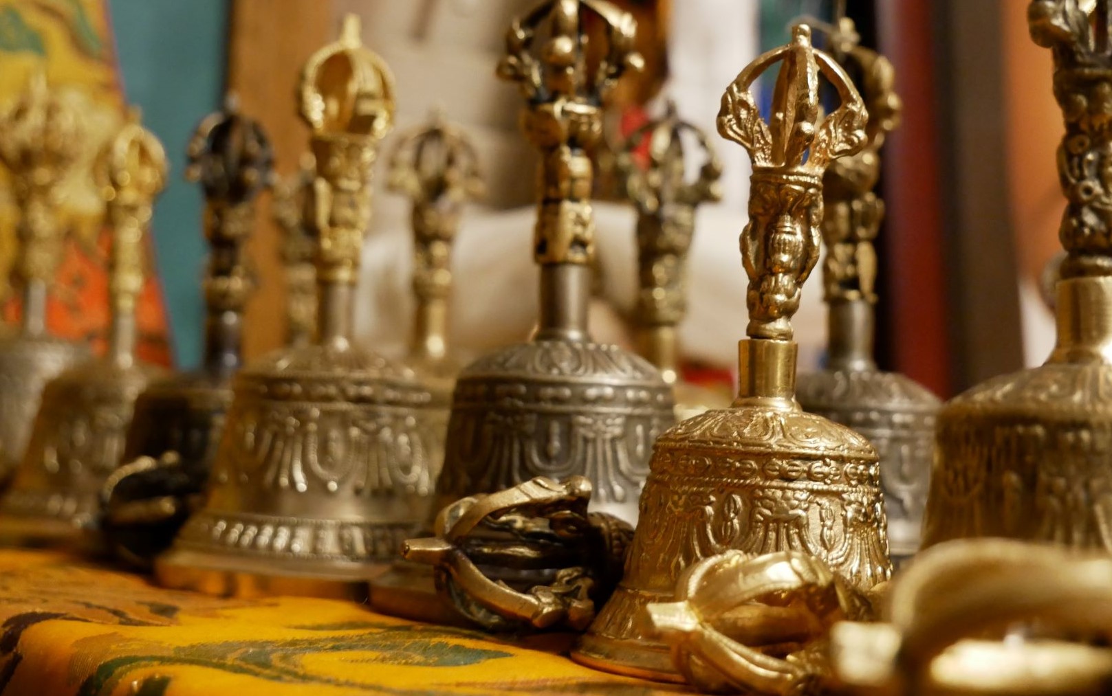 Some bells/vajra are available and can be borrowed for the prayer